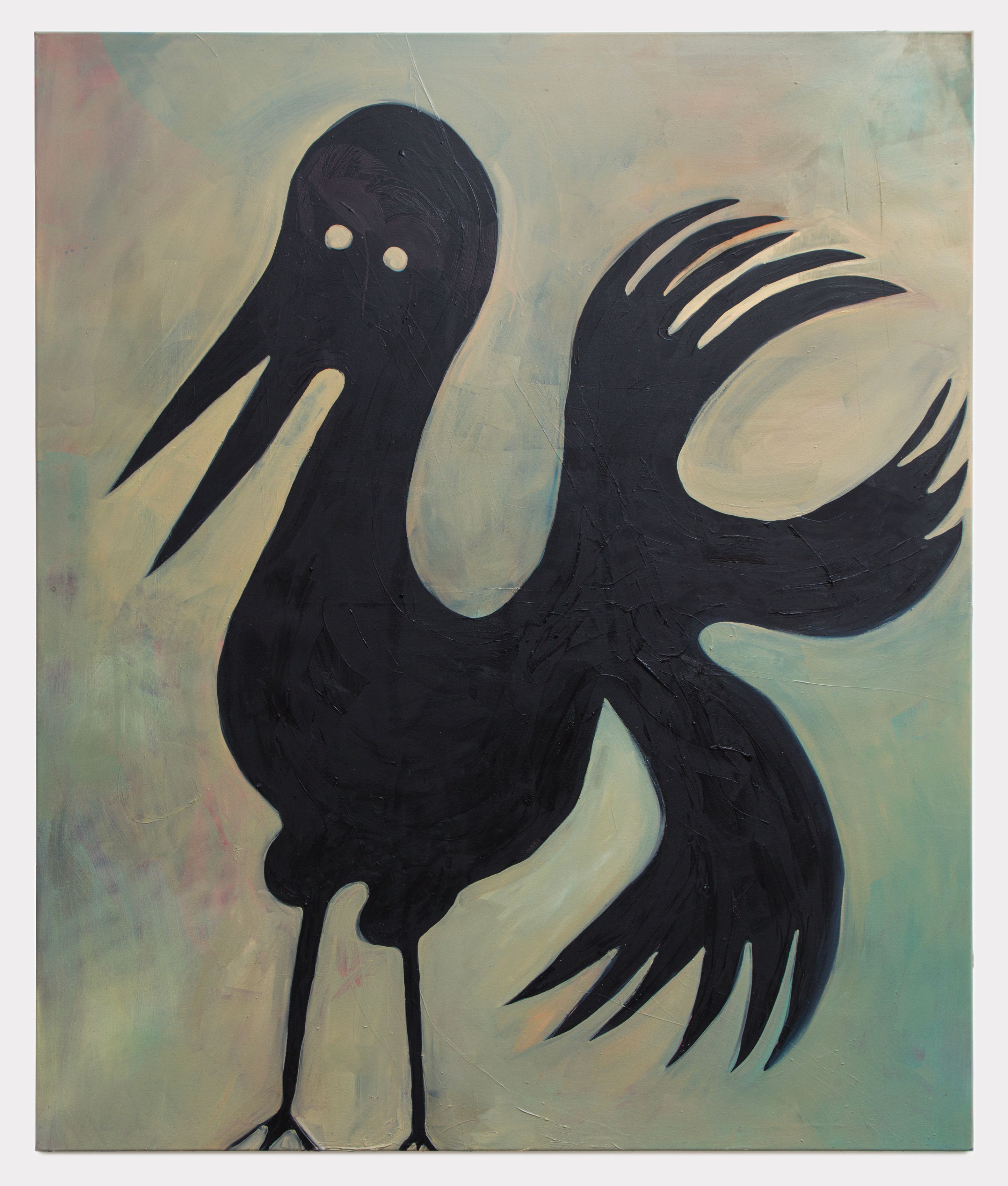 Kallirroi Ioannidou Verlorener Zugvogel, 2024 190 x 160cm Öl auf Baumwolle 